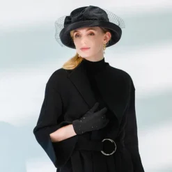 Fashion Elegant Velvet Fascinators / Hats with Bowknot / Satin Bowknot / Tulle 1PC Special Occasion / Party / Evening / Ladies Day Headpiece