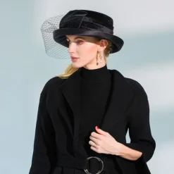 Fashion Elegant Velvet Fascinators / Hats with Bowknot / Satin Bowknot / Tulle 1PC Special Occasion / Party / Evening / Ladies Day Headpiece