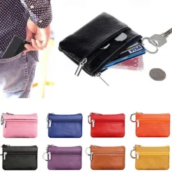 Fashion Leather Mini Coin Change Purse Wallet Clutch Zipper Small Soft Key Card Holder Money Bag Pocket Wallets