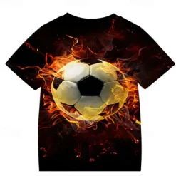 Fashion Letter Pattern Printed Short Sleeve T-Shirt Fashion 3D Printed Colorful Shirts For Boys And Girls