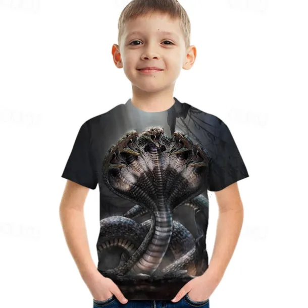 Fashion Letter Pattern Printed Short Sleeve T-Shirt Fashion 3D Printed Colorful Shirts For Boys And Girls