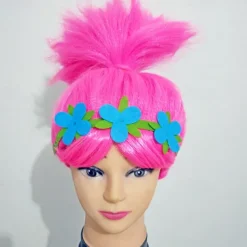 Fashion Trolls Magic Hair Elf Bobby Princess Troll Wig Masquerade Cosplay Holiday Wig Anime Cosplay