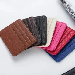 Fashion Ultra Slim Front Pocket Wallet Mens Wallet with 5 Card Slots Minimalist Travel Wallet Flip ID Window Slots for Driver License ID Cards Business Wallet slim