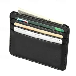 Fashion Ultra Slim Front Pocket Wallet Mens Wallet with 5 Card Slots Minimalist Travel Wallet Flip ID Window Slots for Driver License ID Cards Business Wallet slim