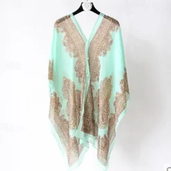Fashion Women Scarf Shawl Poncho Printed Sunscreen Scarf Sun Protection Shawl Beach Shawl Bikini Cover Soft Comfortable