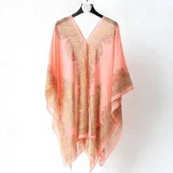 Fashion Women Scarf Shawl Poncho Printed Sunscreen Scarf Sun Protection Shawl Beach Shawl Bikini Cover Soft Comfortable