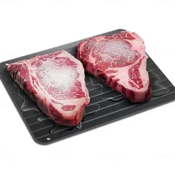 Fast Defrosting Tray for Natural Thawing Frozen Meat Rapid Thawing Plate & Board for Frozen Meat & Food Defrosting Mat Thaw Meat Quickly