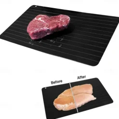 Fast Defrosting Tray for Natural Thawing Frozen Meat Rapid Thawing Plate & Board for Frozen Meat & Food Defrosting Mat Thaw Meat Quickly
