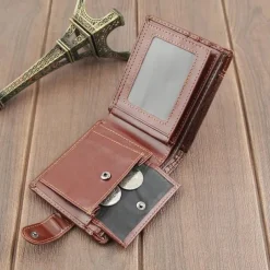 Fathers Day Gifts for Dad Men's Crocodile Style PU Leather Wallet With Zipper Multi Card Slots