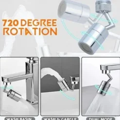 Faucet Extender Aerator 720° Swivel, Universal Splash Kitchen Tap Filter Bathroom Basin Faucet Spray Head Washroom, Water Saving Nozzle Sprayer Attachment