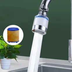 Faucet Water Filter for Bathroom Kitchen Sink Skin Face Wash, Faucet Filter Replacement Shower Head For Hard Water, Filtration Remove Chlorine Fluoride Heavy Metals