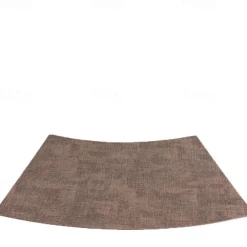 Faux Leather Round Table Placemats 1PC, Wedge Placemats Heat Resistant Round Table Mats for Dining Table, Waterproof Wipeable PU Table Mats