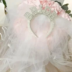 Faux Pearl Bride To Be Crown Headband for Bach, Bachelorette, Hen Party, Bridal Shower, Wedding, Engagement, Rehearsal Dinner Decoration Gift