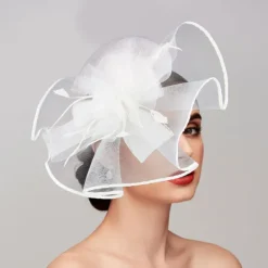 Feathers / Net Fascinators / Hats / Headpiece with Feather / Cap / Flower 1 PC Wedding / Horse Race / Melbourne Cup Headpiece dress to impress Race Day Dress