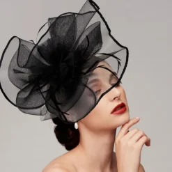 Feathers / Net Fascinators / Hats / Headpiece with Feather / Cap / Flower 1 PC Wedding / Horse Race / Melbourne Cup Headpiece dress to impress Race Day Dress