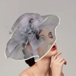 Feathers / Net Fascinators / Hats / Headpiece with Feather / Cap / Flower 1 PC Wedding / Horse Race / Melbourne Cup Headpiece dress to impress Race Day Dress