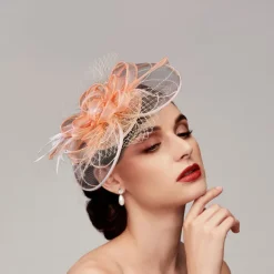 Feathers / Net Fascinators Kentucky Derby Hat/ Headpiece with Feather / Cap / Flower 1 PC Wedding / Horse Race / Ladies Day Headpiece