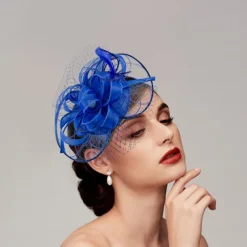 Feathers / Net Fascinators Kentucky Derby Hat/ Headpiece with Feather / Cap / Flower 1 PC Wedding / Horse Race / Ladies Day Headpiece
