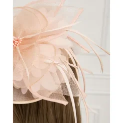 Feathers Net Fascinators Kentucky Hats Headpiece with Feather Cap Flower 1 PC Wedding Horse Race Ladies Day Melbourne Cup Headpiece dress to impress Race Day Dress