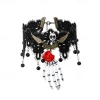 Festive decorations Halloween Skull Hair Band Black Tie Halloween play ornament necklace Headband