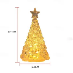 Festive Decorative Light Glowing Electronic Candle Christmas Tree Tabletop Ornament Festive Atmosphere Window Decoration Night Light