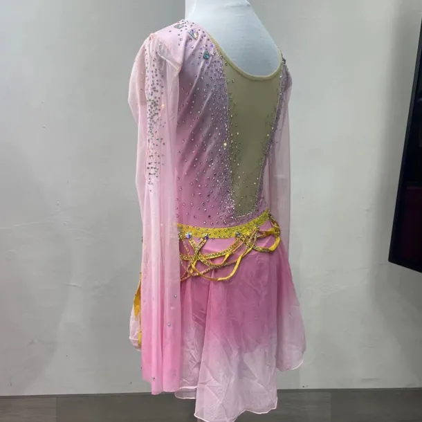 Figure Skating Costumes For Adults And Children Customized With Various Colors Of Spandex Mesh Grading Performance Costumes Competition Training Rhinestone Women's Skirts Performance Costumes