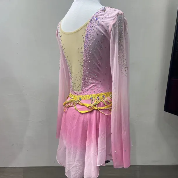 Figure Skating Costumes For Adults And Children Customized With Various Colors Of Spandex Mesh Grading Performance Costumes Competition Training Rhinestone Women's Skirts Performance Costumes