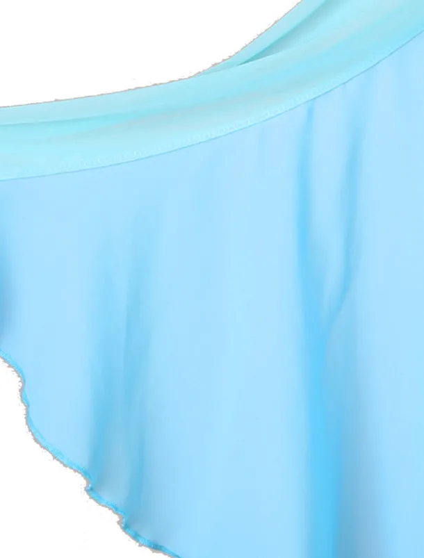 Figure Skating Dress Women's Girls' Ice Skating Dress Outfits White Royal Blue Sky Blue Patchwork Mesh Spandex High Elasticity Training Practice Professional Skating Wear Handmade Crystal / Rhinestone