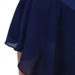 Figure Skating Dress Women's Girls' Ice Skating Dress Dark Navy Patchwork Mesh High Elasticity Training Competition Skating Wear Classic Crystal / Rhinestone Sleeveless Ice Skating Figure Skating