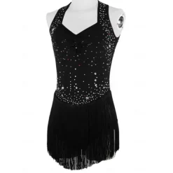 Figure Skating Dress Women's Girls' Ice Skating Dress Black Patchwork Thumbhole Mesh Spandex Stretchy Training Practice Professional Skating Wear Thermal Warm Crystal / Rhinestone Long Sleeve Ice