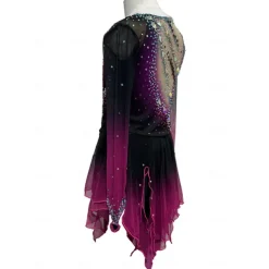 Figure Skating Dress Women's Girls' Ice Skating Dress Violet Mesh Spandex Lace Training Skating Wear Crystal / Rhinestone Figure Skating