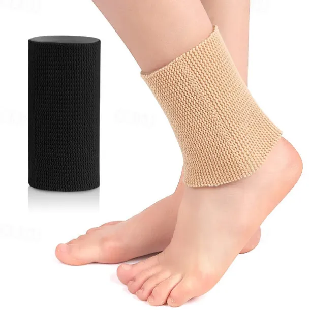 Figure Skating Hand Guard Silicone Ankle Guard SEBS Palm Ankle Guard Men's and Women's Elastic Compression Sports Foot Guard Rear Guard