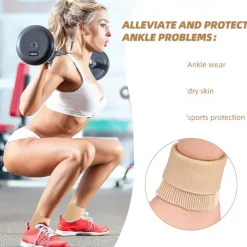 Figure Skating Hand Guard Silicone Ankle Guard SEBS Palm Ankle Guard Men's and Women's Elastic Compression Sports Foot Guard Rear Guard