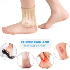 Figure Skating Hand Guard Silicone Ankle Guard SEBS Palm Ankle Guard Men's and Women's Elastic Compression Sports Foot Guard Rear Guard