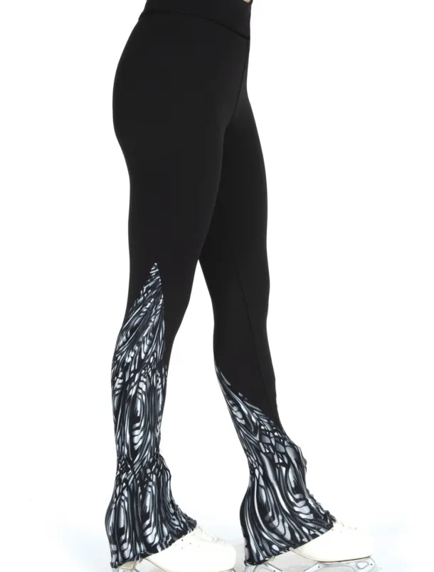 Figure Skating Pants Women's Girls' Ice Skating Tights Leggings Outfits Black Fleece Spandex High Elasticity Training Practice Professional Skating Wear Thermal Warm Handmade Patchwork Ice Skating