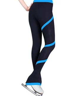 Figure Skating Pants Women's Girls' Ice Skating Tights Leggings Dark Pink White Pink Fleece Spandex High Elasticity Training Practice Competition Skating Wear Thermal Warm Ice Skating Figure Skating