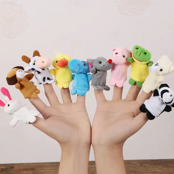 Finger Puppet Set The Original Storytime Learning Aid 10 Pack/6 Pack Puppets for Teachers Parents Students & Children - Storytelling Reading Prop