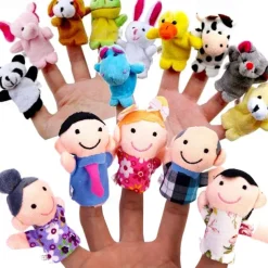 Finger Puppet Set The Original Storytime Learning Aid 10 Pack/6 Pack Puppets for Teachers Parents Students & Children - Storytelling Reading Prop