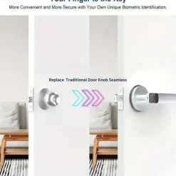 Fingerprint Door Lock Door Knob With Keypad Keyless Entry Door Lock With Handle For Home Hotel Office Apartment Bedroom
