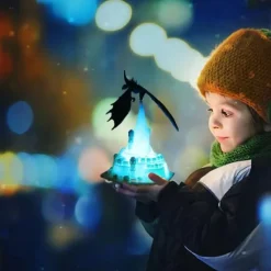 Fire Dragon Lamp Light 3D Printed Night Light LED Moon Light Gift for Boys and Girls Bedroom Kids Room with USB Rechargeable