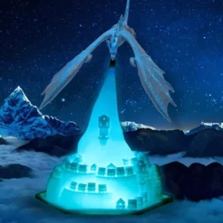 Fire Dragon Lamp Light 3D Printed Night Light LED Moon Light Gift for Boys and Girls Bedroom Kids Room with USB Rechargeable