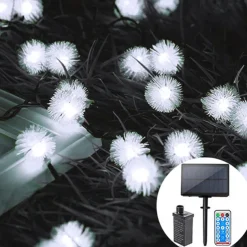 Firefly Dandelion Fairy String Lights 10M-50M Solar and Plug-in Dual Purpose Outdoor Waterproof Blossoms String Lights Flowers Creative String Lights Holiday Lights Outdoor Party Holiday Solar EU Sola US 1set