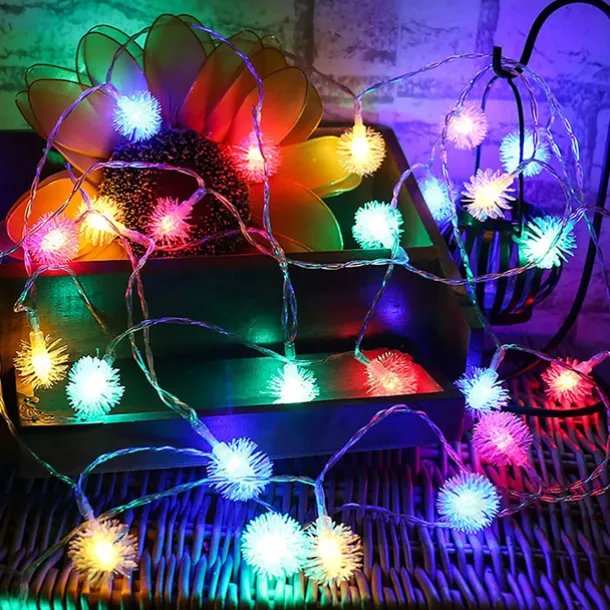 Firefly Dandelion Fairy String Lights 10M-50M Solar and Plug-in Dual Purpose Outdoor Waterproof Blossoms String Lights Flowers Creative String Lights Holiday Lights Outdoor Party Holiday Solar EU Sola US 1set