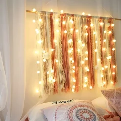 Firefly Dandelion Fairy String Lights 10M-50M Solar and Plug-in Dual Purpose Outdoor Waterproof Blossoms String Lights Flowers Creative String Lights Holiday Lights Outdoor Party Holiday Solar EU Sola US 1set