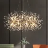 Fireworks Crystal Chandelier Modern, Sputnik Dandelion Chandelier, 12/20 Lights Chrome Pendant Lighting for Restaurant Stairs Kitchen Dining Room Bedroom Living Room