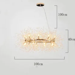 Fireworks Crystal Chandelier Modern, Sputnik Dandelion Chandelier, 12/20 Lights Chrome Pendant Lighting for Restaurant Stairs Kitchen Dining Room Bedroom Living Room