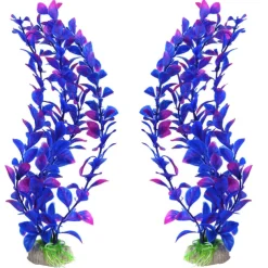 Fish Tank Aquarium Decoration Artificial Plants Hornwort Anacharis Fish Fish Bowl Waterplant Artificial Plants Purple Decoration Plastic 25 cm