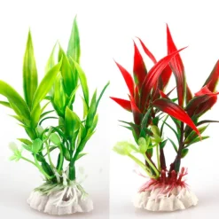 Fish Tank Aquarium Decoration Artificial Plants Hornwort Anacharis Fish Bowl Ornament Plants Waterplant Red Non-toxic & Tasteless Professional Decoration Plastics Soft Plastic Plastic 1 Piece 11 cm