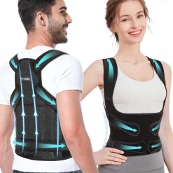 Fit Geno Back Brace Posture Corrector for Women and Men, Back Straightener Posture Corrector, Scoliosis and Hunchback Correction, Back Pain, Spine Corrector, Support, Adjustable Posture Trainer