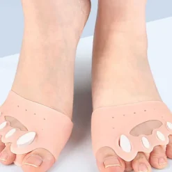 Five Hole Toe Separator Five Toe Arch Cushion Soft Shock Absorbing Pressure Relieving Massage Insole Half Size Pad For Thefoot Adjustable Toe Separator